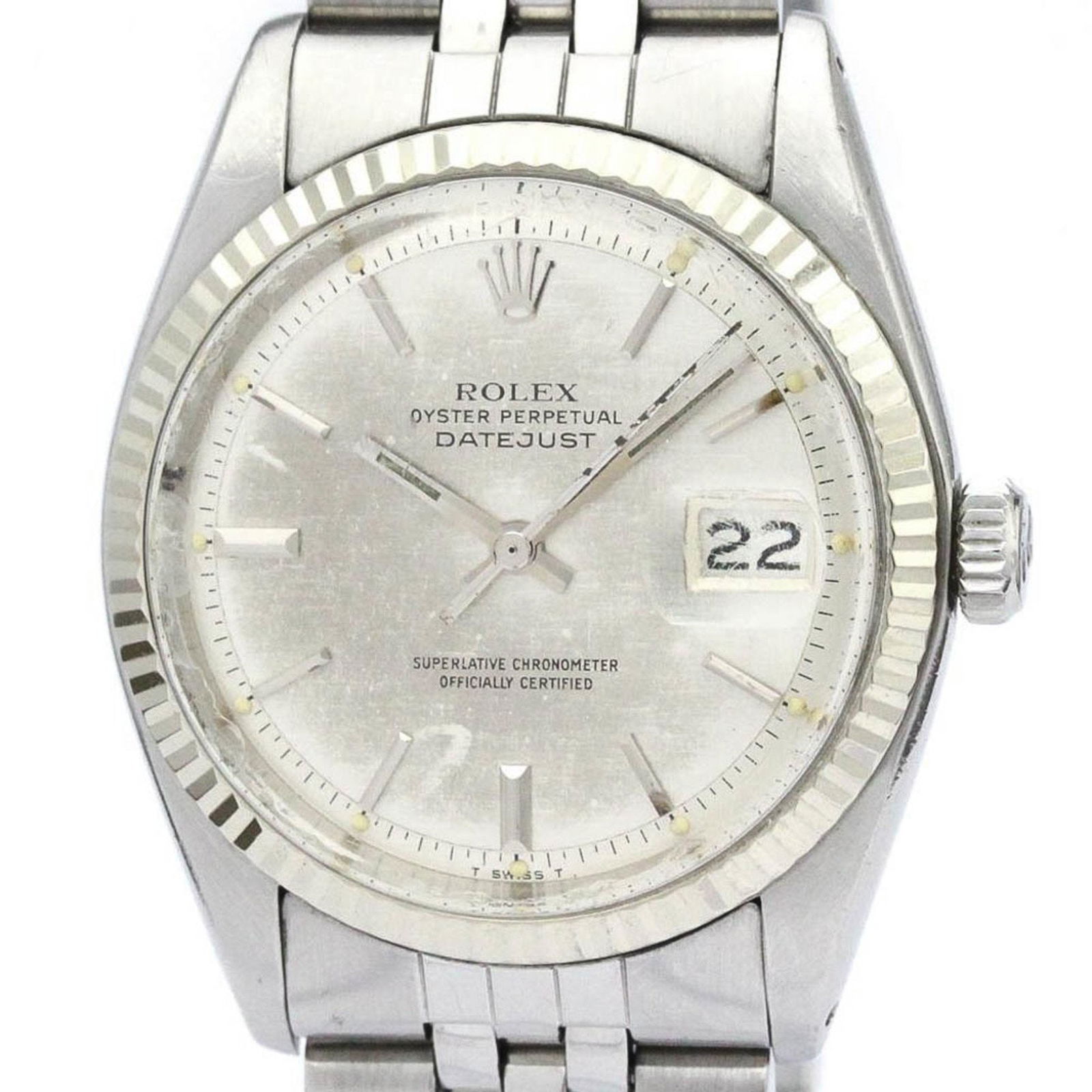 Vintage ROLEX Datejust 1601 White Gold Steel Automatic Mens Watch BF561704: Vintage ROLEX Datejust 1601 White Gold Steel Automatic Mens Watch BF561704 Brand: Rolex Line: Datejust Model: 1601 Type: Wristwatch Style: Dress/Formal Gender: Men Material (Case): Stainless steel Whi