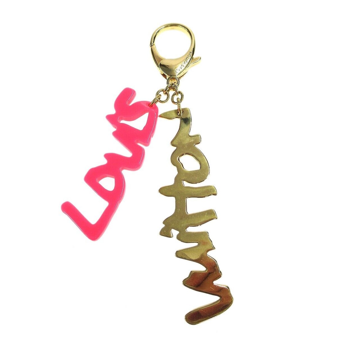 LOUIS VUITTON BIJOUX SAC GRAFFITI BAG CHARM KEY RING KEY HOLDER M65768: LOUIS VUITTON BIJOUX SAC GRAFFITI BAG CHARM KEY RING KEY HOLDER M65768 Type: Keyring Color: Gold Material: Gold-tone Outside Condition: C: Heavily Used/Inside Condition: C: Heavily Used The BIDHAUS Gu