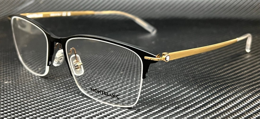 MONT BLANC MB0284OA 003 Black Mens 54 mm Extra Large Eyeglasses: MONT BLANC MB0284OA 003 Black Mens 54 mm Extra Large Eyeglasses Frame Color: Black Type: Eyeglasses New The BIDHAUS Guarantee: All items in this auction are guaranteed to be 100% authentic. At Your Se