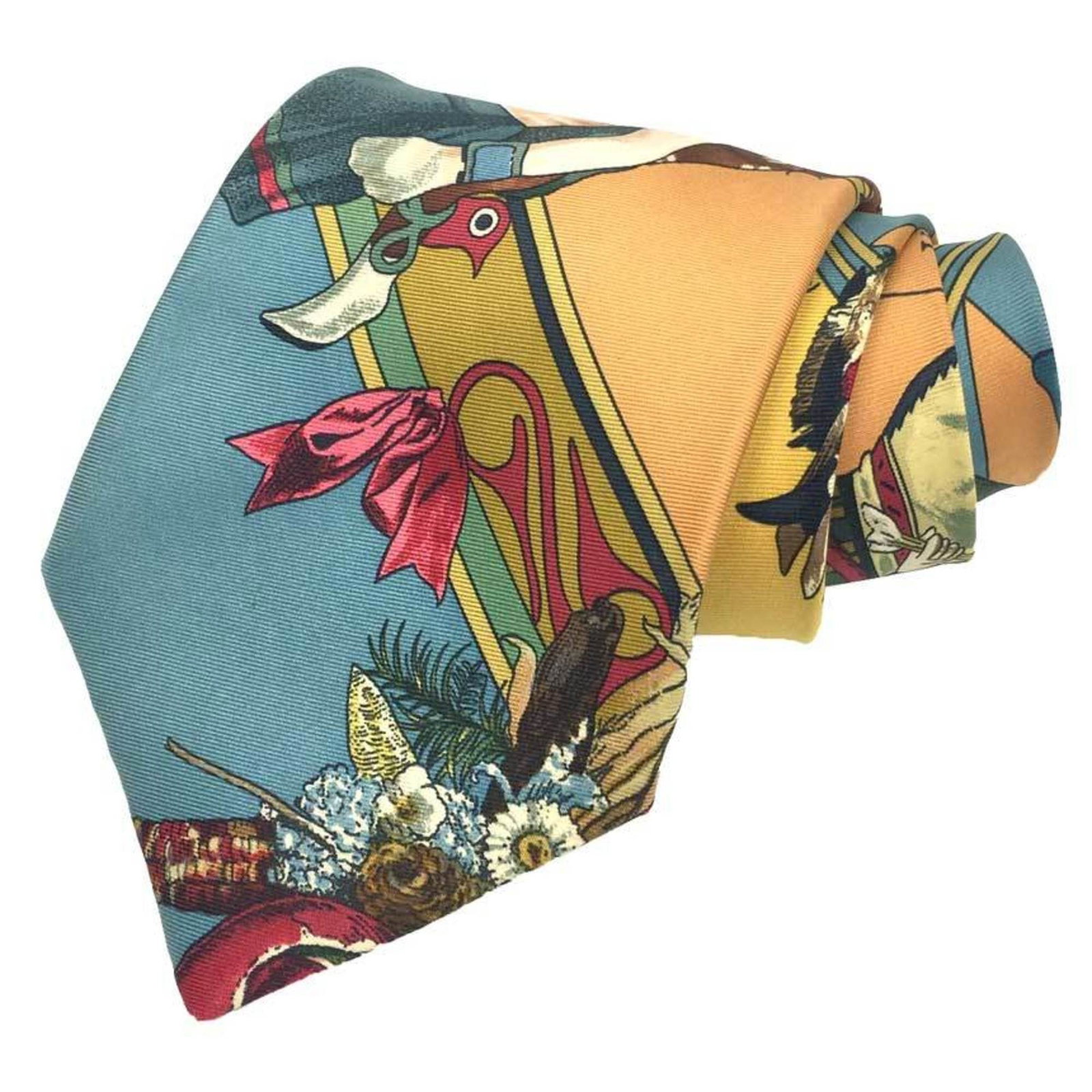 Hermes Necktie Kachinas Kachina Indian Guardian God 100% Silk Men's: Hermes Necktie Kachinas Kachina Indian Guardian God 100% Silk Men's Brand: Hermes Country of Origin: France Type: Cravat Gender: Men Color: Multi-color Material: Silk100% Silk: 100% Total Length: 146c
