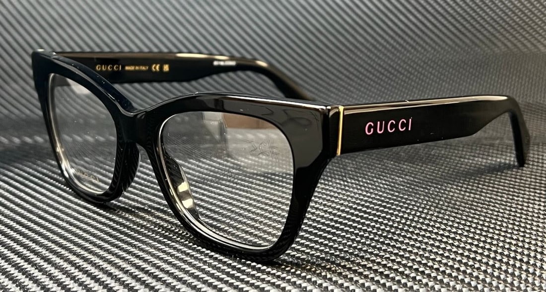 GUCCI GG1133O 003 Black Pink Womens 52 mm Medium Eyeglasses: GUCCI GG1133O 003 Black Pink Womens 52 mm Medium Eyeglasses Frame Color: Black Type: Eyeglasses New The BIDHAUS Guarantee: All items in this auction are guaranteed to be 100% authentic. At Your Servic
