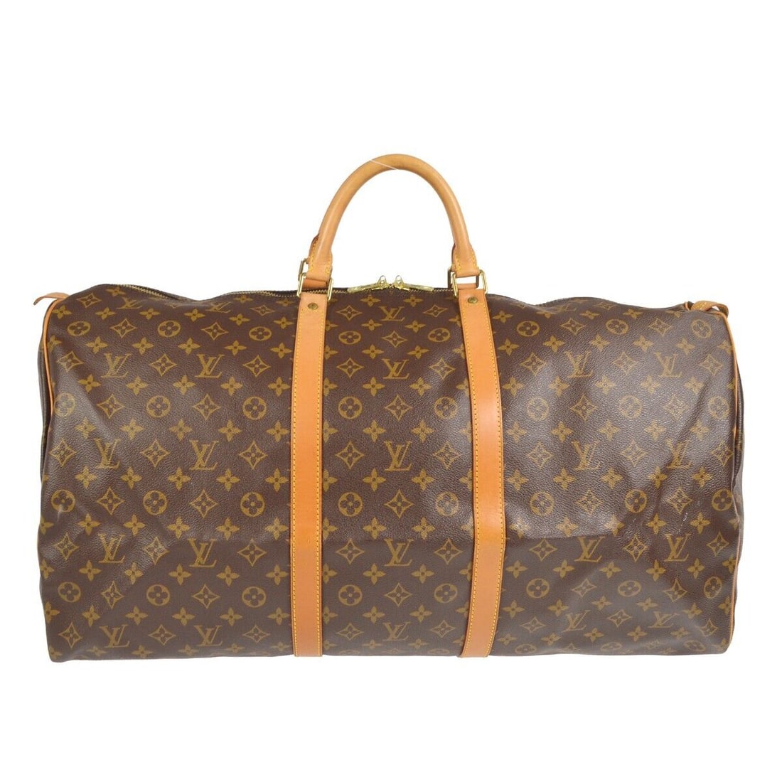 Louis Vuitton Keepall 60 Travel Handbag Purse Monogram M41422 VI0963: Louis Vuitton Keepall 60 Travel Handbag Purse Monogram M41422 VI0963 Bag Width: 23 in Pattern: Monogram Bag Height: 12 in Closure: Zip Occasion: Travel Handle/Strap Color: Beige Size: Extra Large Hand