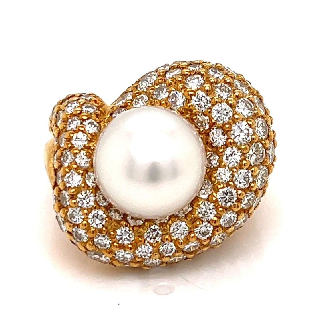 Diamond & Pearl Jose Hess Cocktail Ring: Diamond & Pearl Jose Hess Cocktail Ring Stone Type: Diamonds Other Gemstones Metal Type: 18K Metal Color: Yellow Other: Signed Appraisal Price: $13500 Comments: Jose Hess South Sea Pearl and Diamond C