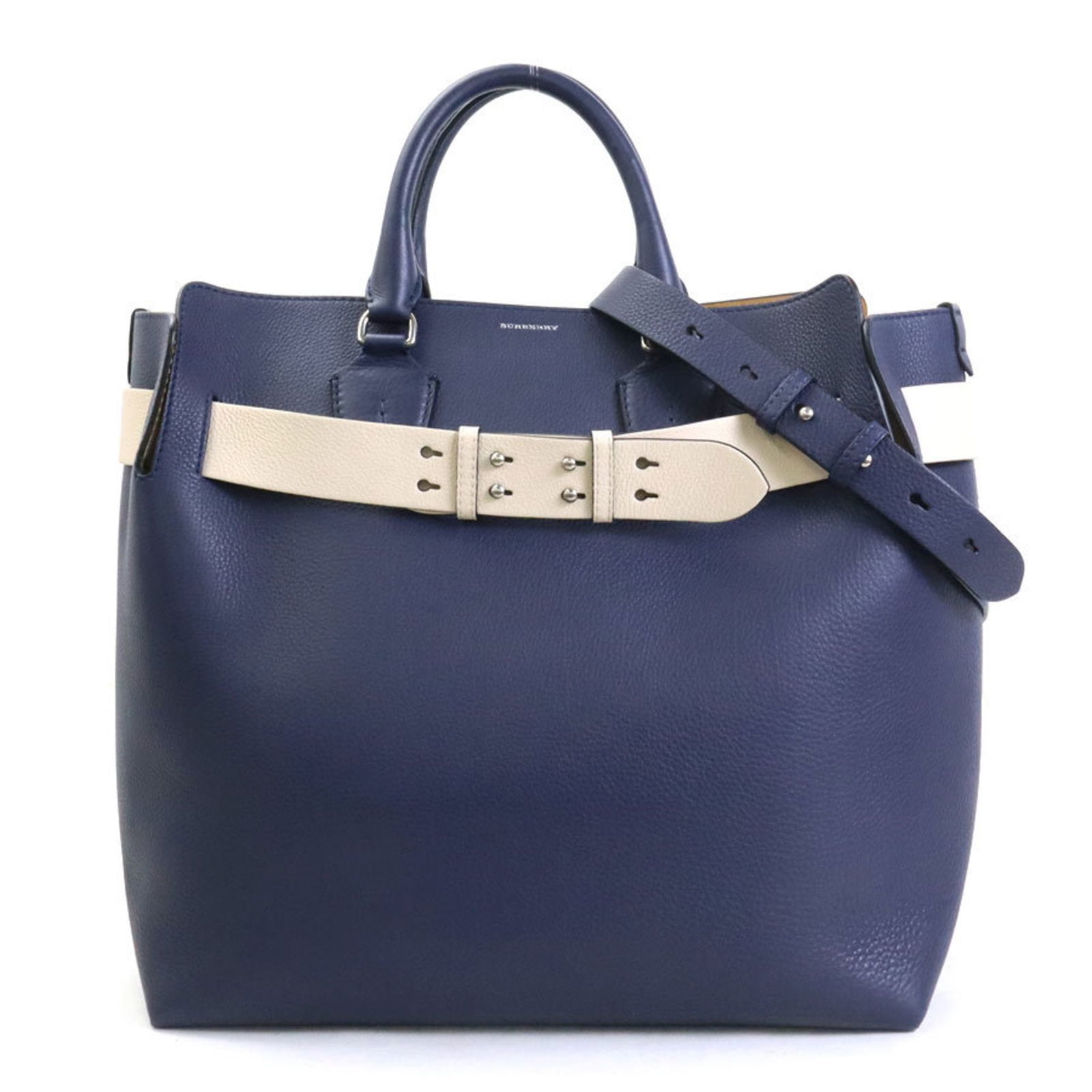 Burberry BURBERRY handbag shoulder bag leather navy x ivory unisex h29471g: Burberry BURBERRY handbag shoulder bag leather navy x ivory unisex h29471g Brand: Burberry Type: Handbag Shoulder bag Material: Leather Leather: Color: Ivory Navy Gender: Women Men Size (HxWxD): 37cm
