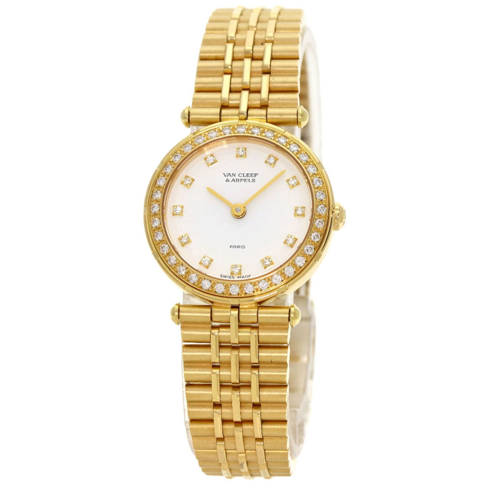 Van Cleef & Arpels 16602 B1M Sports 1 Diamond Bezel Watch K18 Yellow Gold/K18YG/Diamond Women's: Van Cleef & Arpels 16602 B1M Sports 1 Diamond Bezel Watch K18 Yellow Gold/K18YG/Diamond Women's Brand: Van Cleef & Arpels Type: Wristwatch Gender: Women Display: Analog Material (Case): Alloy Yellow g