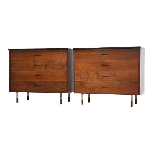 One Walnut Dresser Chest by Founders: One Walnut Dresser Chest by Founders A beautiful mid century modern walnut four drawer dresser chest designed by Jack Cartwright for Founders. This listing is for one chest. 36" wide. 18" deep. 31" ta