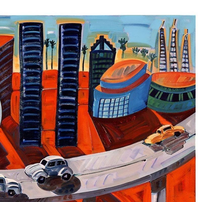 Frank Romero "Cheechs Downtown" Giclee Print Limited of 190 Signed: Frank Romero "Cheechs Downtown" Giclee Print Limited of 190 Signed Creator: Frank Romero (Artist) Dimensions: Height: 26 in (66.04 cm)Width: 21 in (53.34 cm)Depth: 0.1 in (2.54 mm) Style: Expressionis