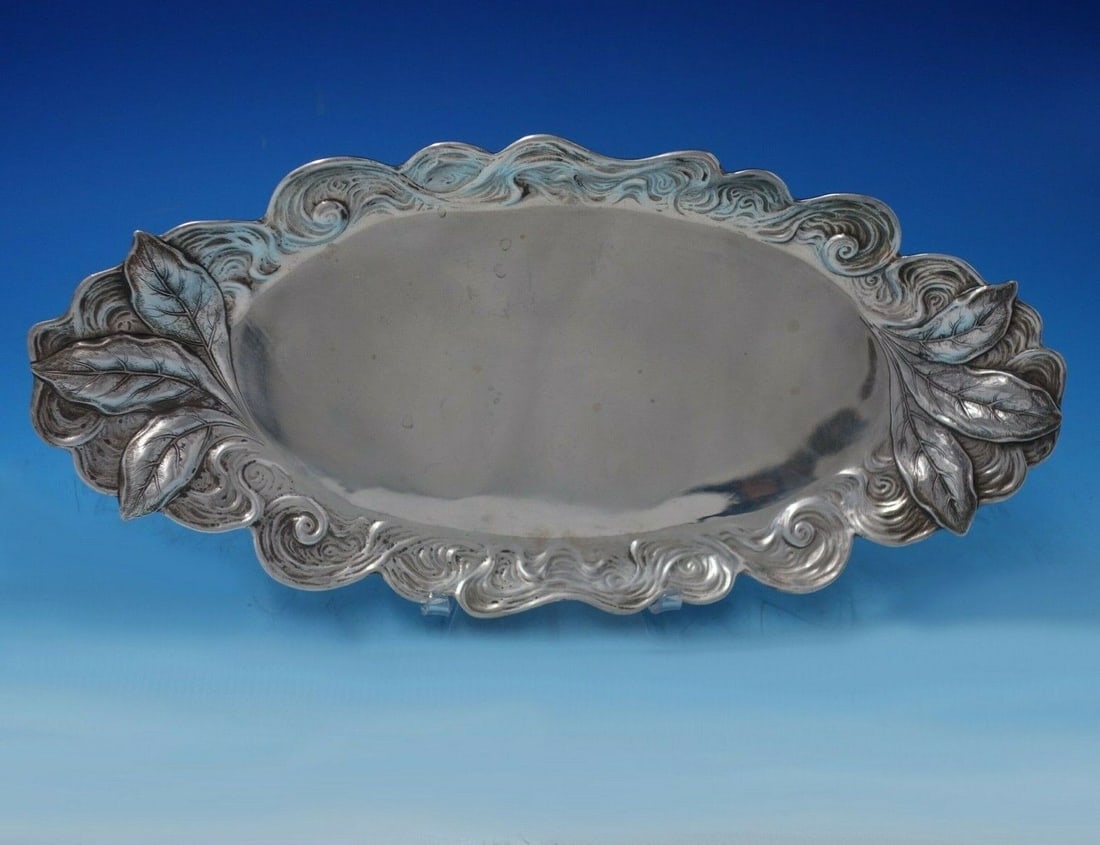 Ocean Wave by Frank Smith Sterling Silver Bread Tray 10.3 ozt.: Ocean Wave by Frank Smith Sterling Silver Bread Tray #B1929 10.3 ozt. Ocean wave by frank smithremarkable ocean wave by frank smith sterling silver bread tray marked retailed by black starr and frost.