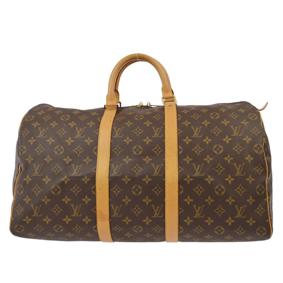Louis Vuitton Monogram Keepall 50 Duffle Travel Handbag M41426 FL0010: Louis Vuitton Monogram Keepall 50 Duffle Travel Handbag M41426 FL0010 Bag Width: 19 in Pattern: Monogram Bag Height: 11 in Closure: Zip Occasion: Travel Handle/Strap Color: Brown Size: Large Handle St