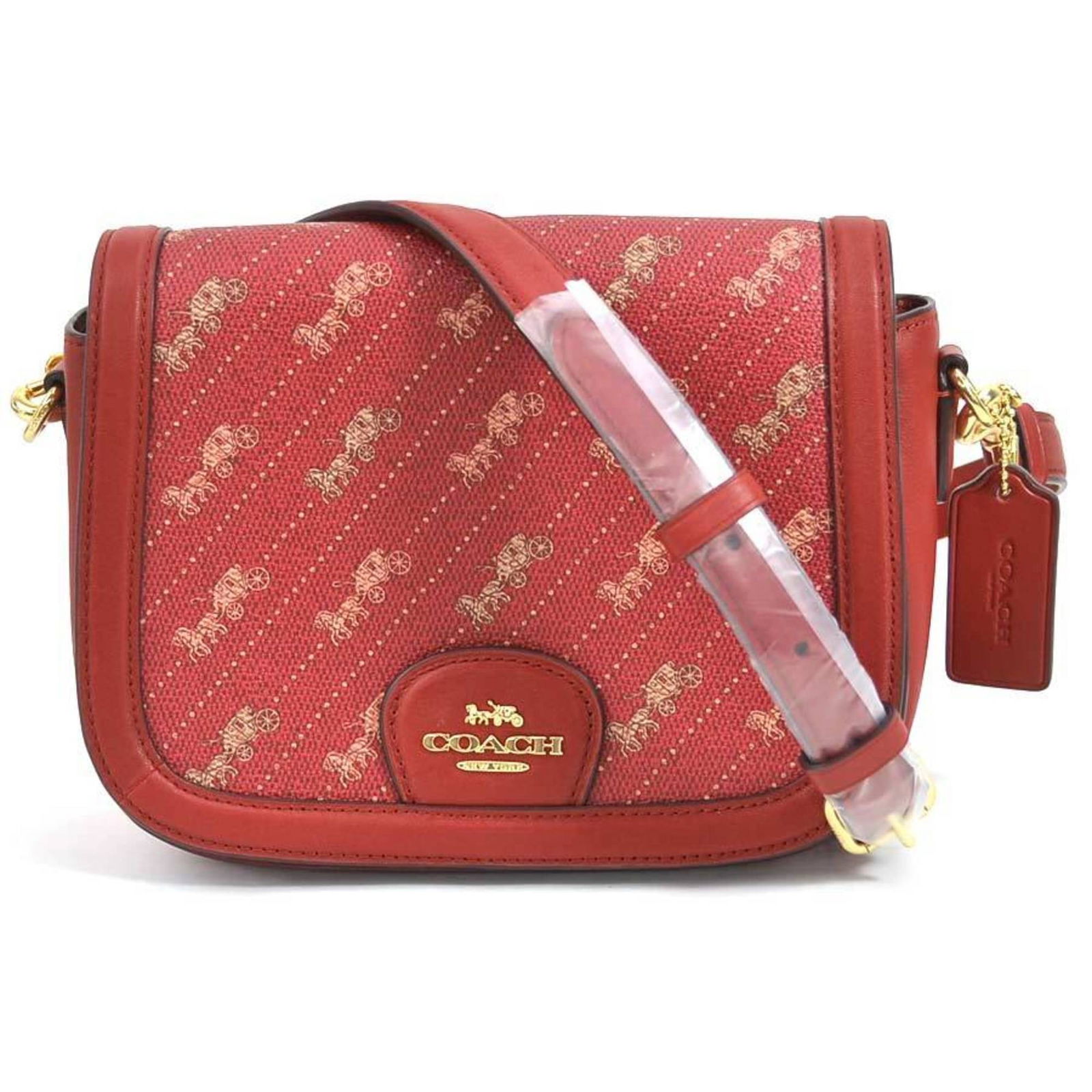 Coach COACH Crossbody Shoulder Bag Coated Canvas/Leather Red Women's: Coach COACH Crossbody Shoulder Bag Coated Canvas/Leather Red Women's Brand: Coach Type: Shoulder bag Material: Coated canvas Leather Coated canvas: Leather: Color: Red color Closure: Magnet Inner Pock