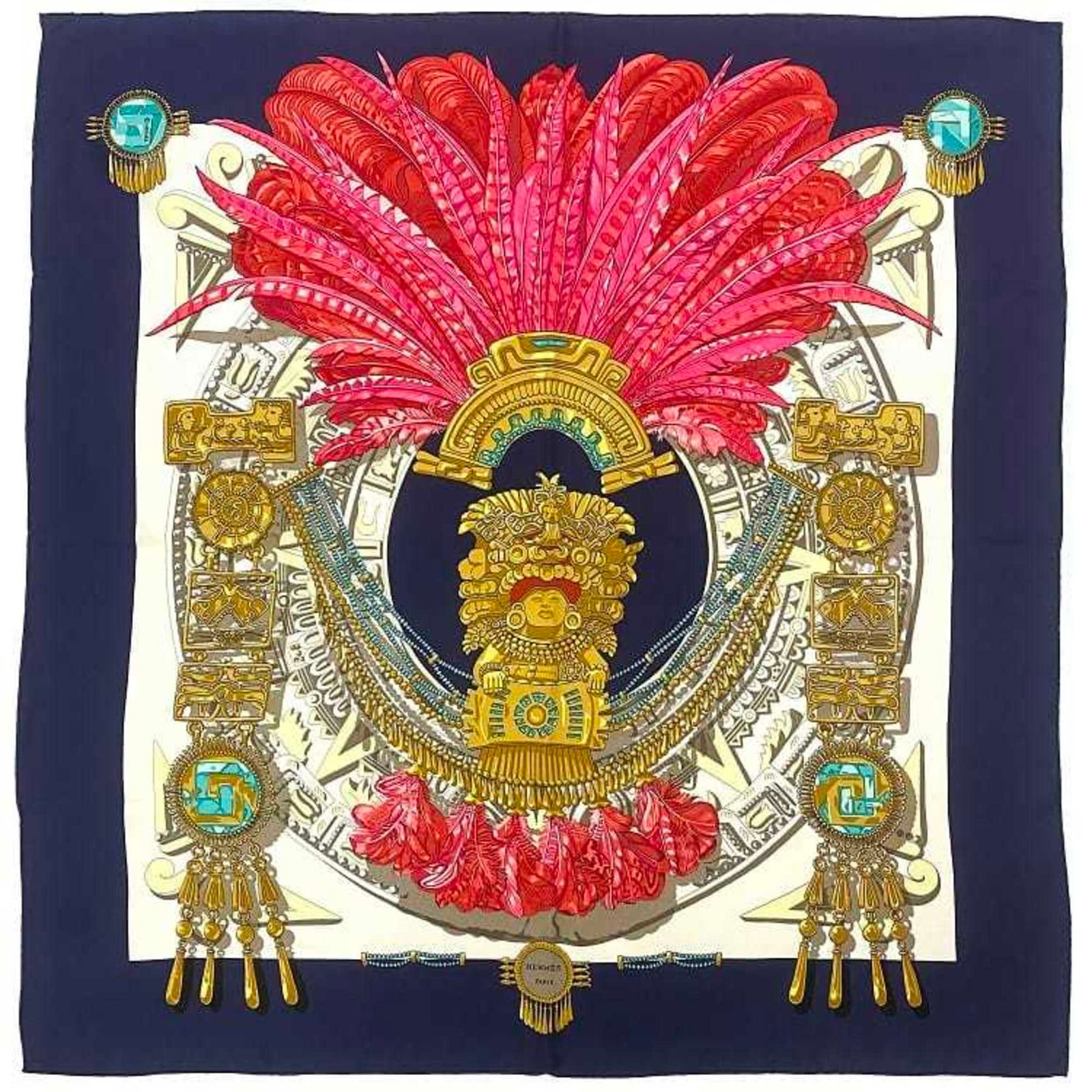 Hermes Scarf Carre 90 Navy White Gold Silk 100% HERMES Large Buddha Carnival Neck Big Women's: Hermes Scarf Carre 90 Navy White Gold Silk 100% HERMES Large Buddha Carnival Neck Big Women's Fashion Brand: Hermes Type: Scarf Gender: Women Color: Gold Navy White Material: Silk100% Silk: 100% Size