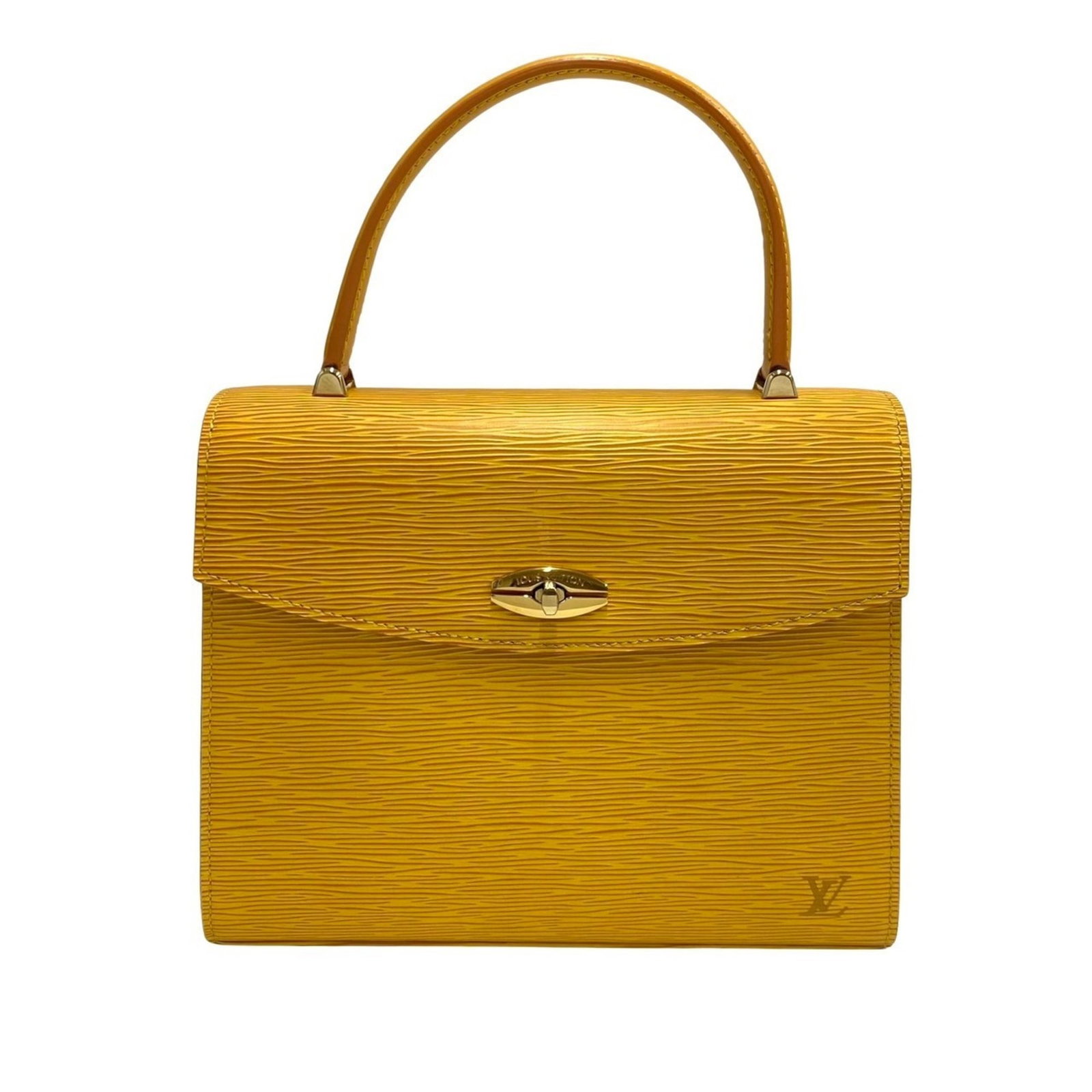 LOUIS VUITTON Malsherbe Epi Leather Genuine Turnlock Handbag Mini Tote Bag Yellow: LOUIS VUITTON Malsherbe Epi Leather Genuine Turnlock Handbag Mini Tote Bag Yellow Brand: Louis Vuitton Type: Handbag Tote bag Material: Epi leather Epi leather: Color: Yellow Gender: Women Size (HxWxD