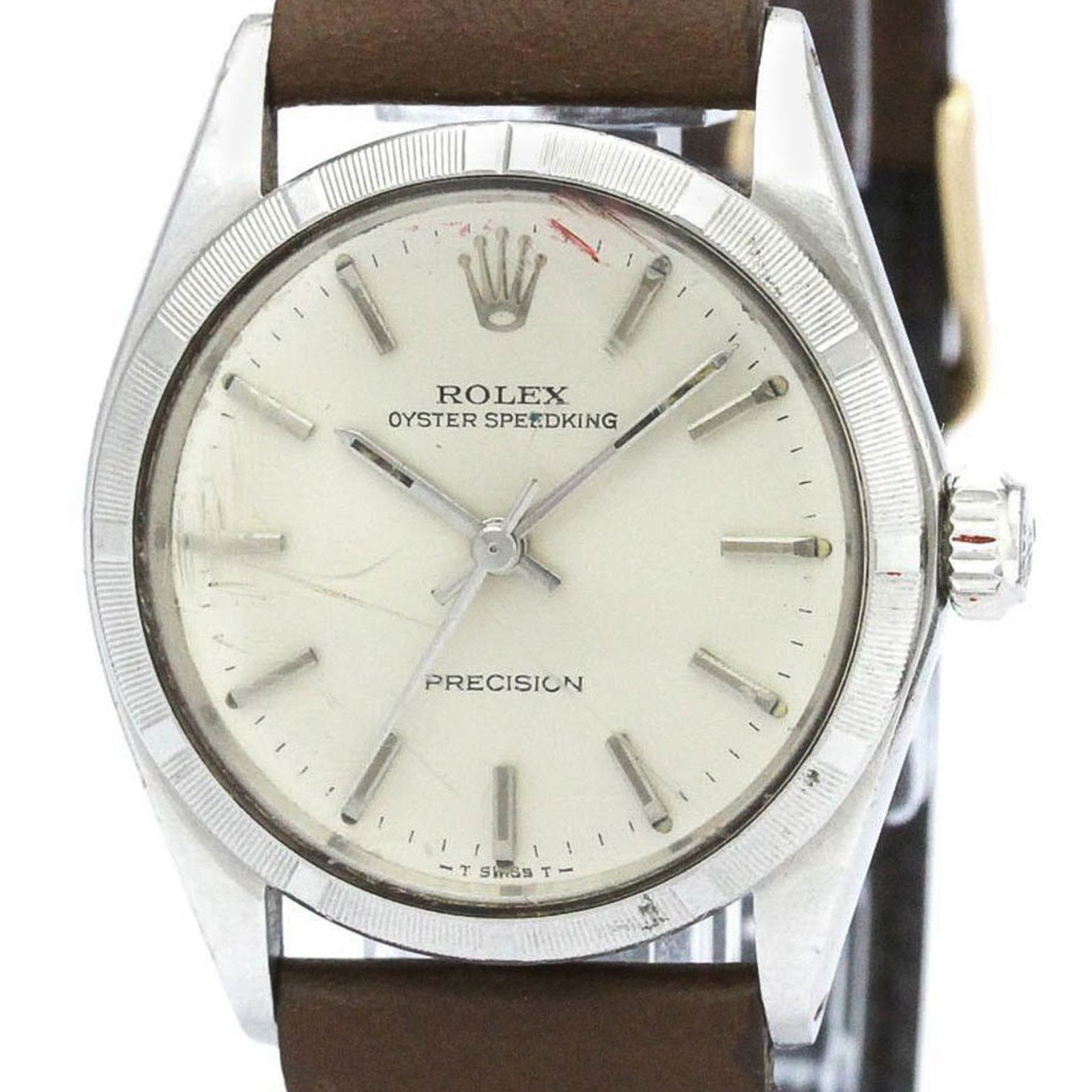 Vintage ROLEX Oyster Speedking 6431 Steel Hand-Winding Mid Size Watch BF549452: Vintage ROLEX Oyster Speedking 6431 Steel Hand-Winding Mid Size Watch BF549452 Brand: Rolex Line: Oyster Speedking Model: 6431 Style: Dress/Formal Gender: Unisex Material (Case): Stainless steel Mater
