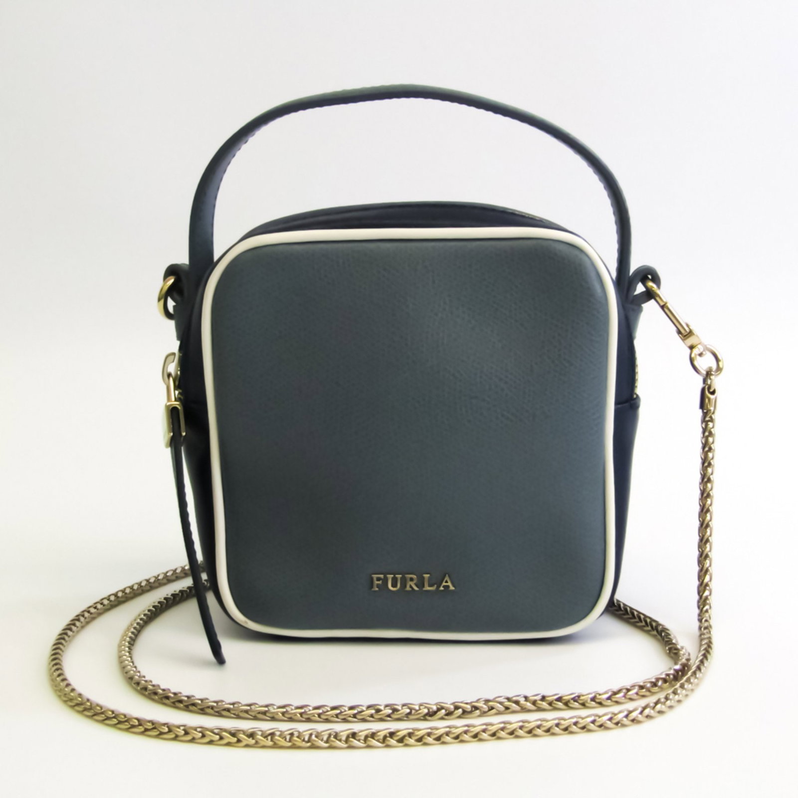 Furla Women's Leather Handbag Shoulder Bag Blue Light Blue: Furla Women's Leather Handbag Shoulder Bag Blue Light Blue Brand: Furla Country of Origin: Tunisia Type: Handbag Shoulder bag Material: Leather Leather: Color: Blue Light blue Gender: Women Size (HxWx
