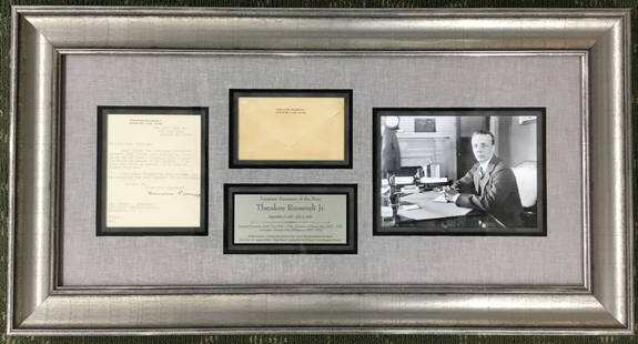 Theodore Roosevelt Jr. Signed Letter on Oyster Bay Letterhead Custom Framed: Theodore Roosevelt Jr. Signed Letter on Oyster Bay Letterhead Custom Framed Industry: Presidential President: Theodore Roosevelt Signed By: Theodore Roosevelt Junior Signed: Yes Autograph
