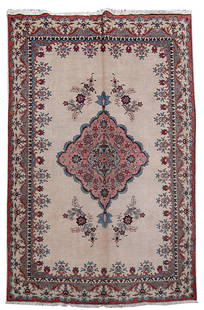 7 x 11 Beige Persian Tabriz Rug: 7 x 11 Beige Persian Tabriz Rug Free continental US Shipping Size in Feet: Width: 7 x Length: 10.11 Size in Inches: Width: 84 in x Length: 131 in Rug Type: Area Rug Colors: Beige Weave: Hand-knotted