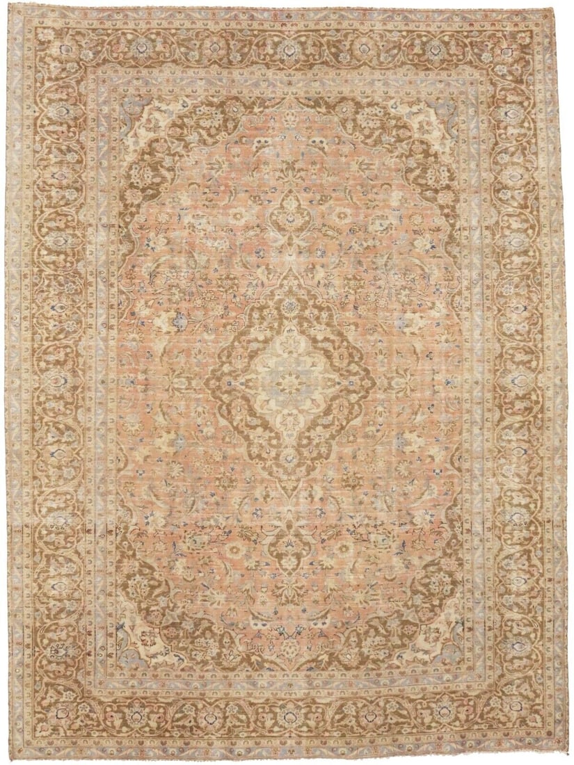 Floral Classic Antique Wool 96X129 Distressed Oriental Rug Stone-Washed Carpet: Floral Classic Antique Wool 96X129 Distressed Oriental Rug Stone-Washed Carpet Free continental US Shipping Type: Area Rugs Color: Muted Colors: Light Peach Brown Light Blue-gray Tan etc Size: 9"6 X 1