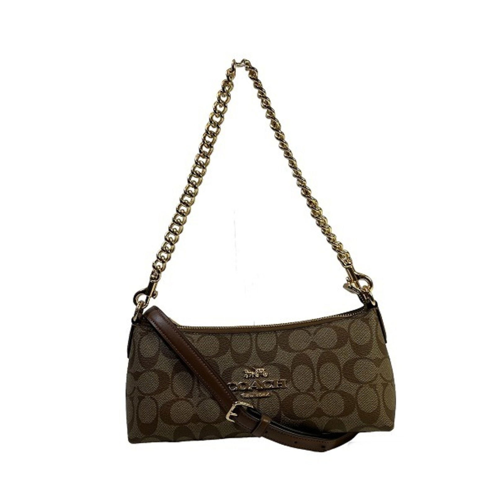 Coach COACH Signature Charlotte CL405 Bag Shoulder Women's Product: Coach COACH Signature Charlotte CL405 Bag Shoulder Women's Product Brand: Coach Line: Signature Model: CL405 Type: Shoulder bag Material: Signature line Signature line: Color: Khaki Inner Pocket: Zipp