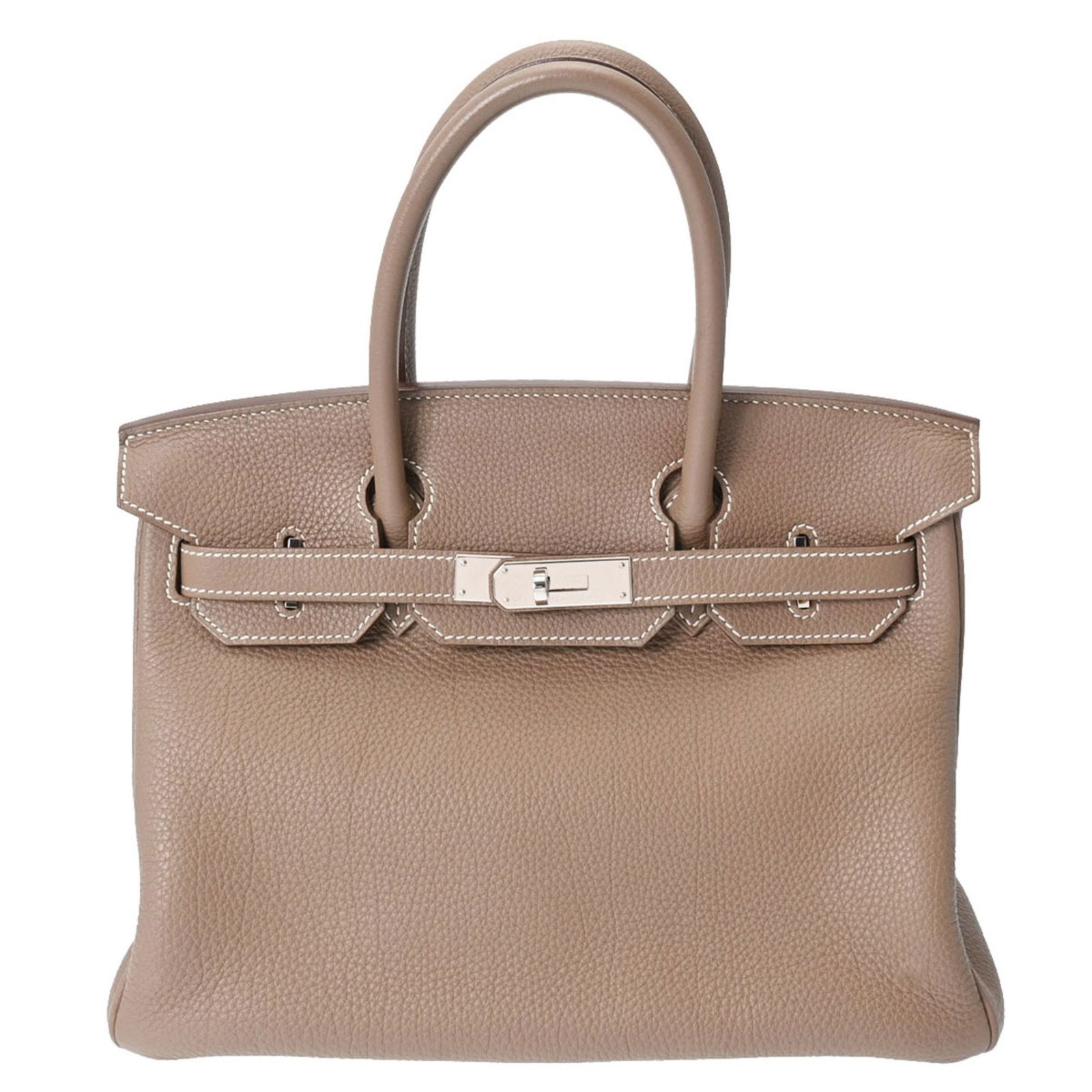 HERMES Birkin 30 Etoupe Palladium hardware #P stamp (around 2012) Ladies Togo handbag: HERMES Birkin 30 Etoupe Palladium hardware #P stamp (around 2012) Ladies Togo handbag Brand: Hermes Type: Handbag Material: Togo leather Togo leather: Color: Etoupe gray Gender: Men Women Size (HxWxD)