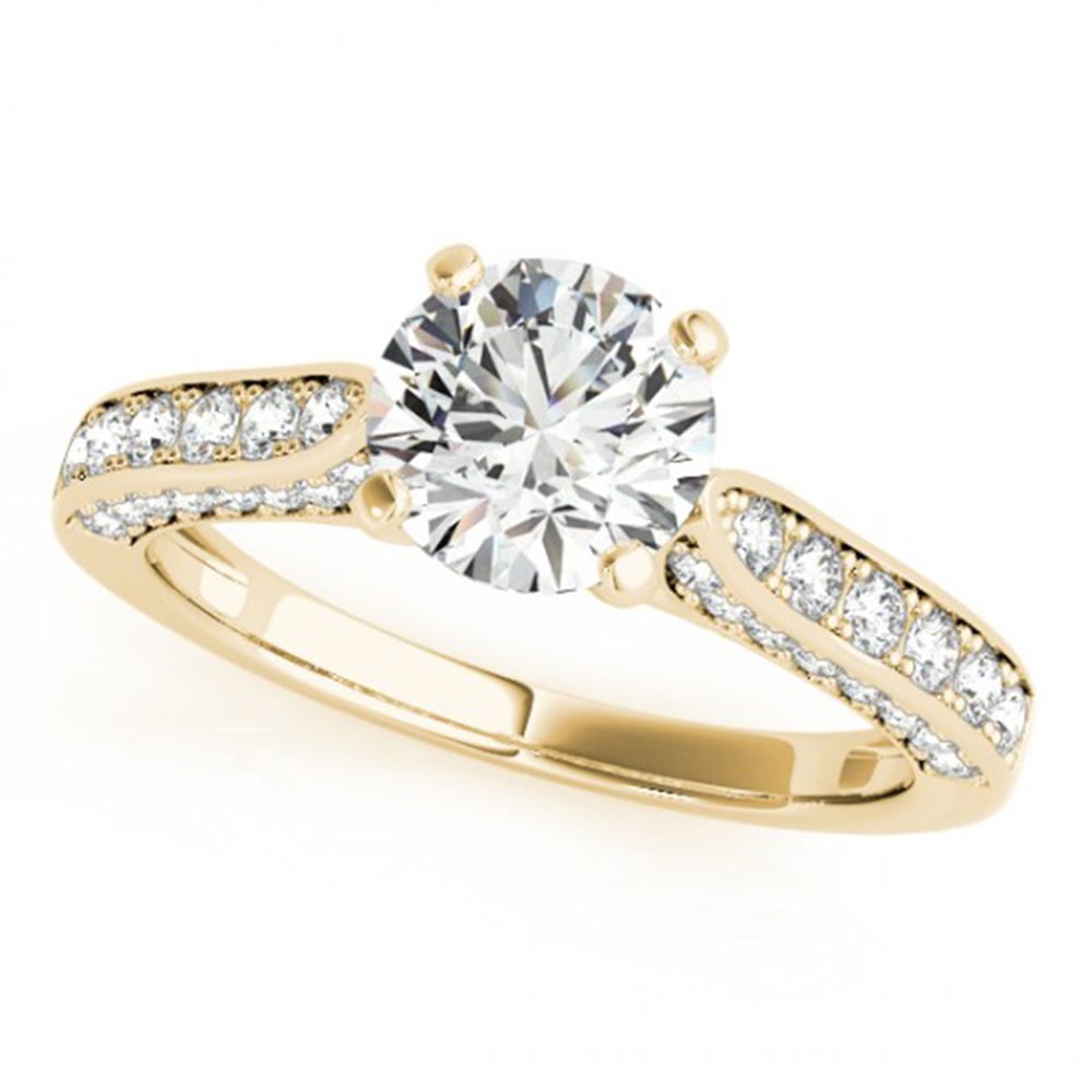 1.1 ctw Certified VS/SI Diamond Solitaire Ring 14k Yellow Gold: 1.1 ctw Certified VS/SI Diamond Solitaire Ring 14k Yellow Gold 1.1 ctw Certified VS/SI Diamond Solitaire Ring 14k Yellow Gold Designer Brand Luxury Jewelrymade in the USA Suggested Retail Price: $5750