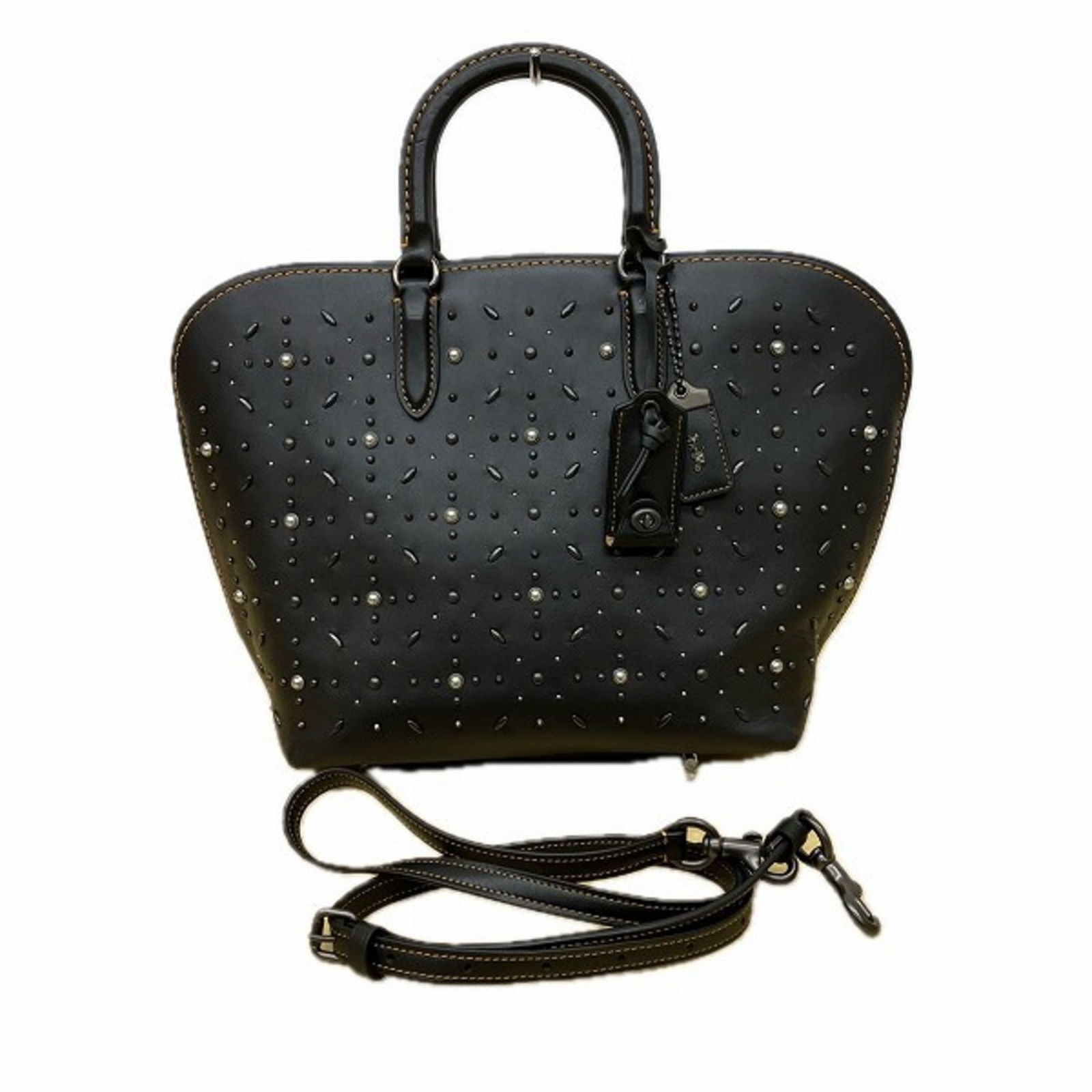 Coach COACH Dakota Satchel Studs 12163 Bag Handbag Shoulder Ladies: Coach COACH Dakota Satchel Studs 12163 Bag Handbag Shoulder Ladies Brand: Coach Model: 12163 Type: Handbag Shoulder bag Material: Leather Leather: Color: Black Inner Pocket: Zipper pocket1 Zipper pock
