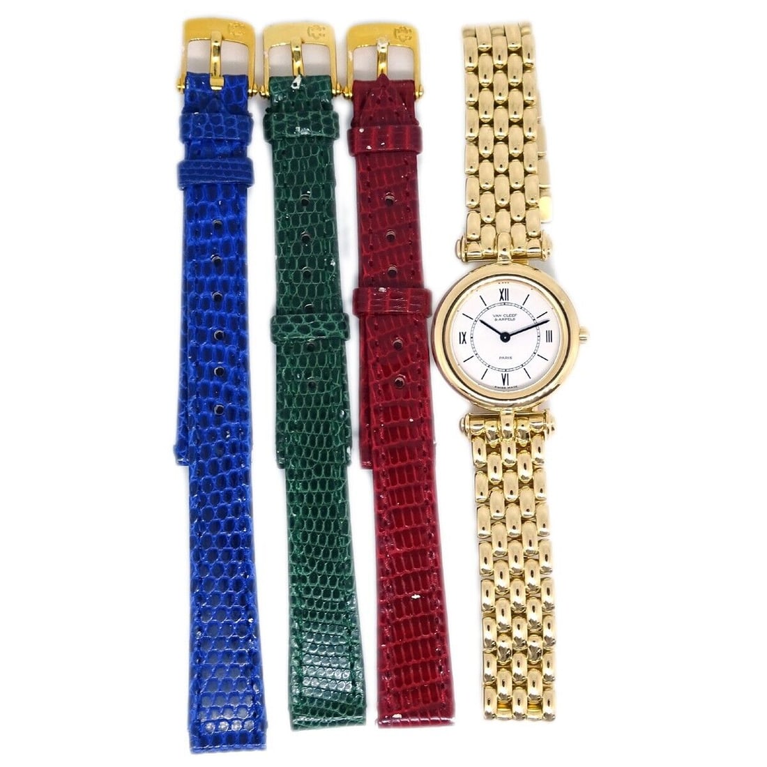 Van Cleef & Arpels La Collection 24mm Ref.18643 Quartz Watch 18KYG: Van Cleef & Arpels La Collection 24mm Ref.18643 Quartz Watch 18KYG Movement: Quartz Case Color: Gold Type: Wristwatch Band Color: Gold Dial Color: White Style: Classic Features: Swiss Made Case Size: