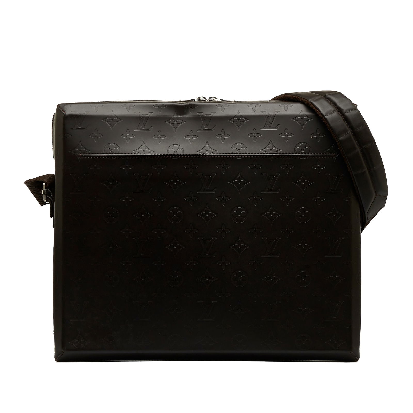 Louis Vuitton Monogram Glace Steve: Louis Vuitton Monogram Glace Steve The Steve bag features a Monogram Glace leather an adjustable strap a top zip closure and interior slip pockets. Brand: Louis Vuitton Model: Monogram Glace Steve Ori