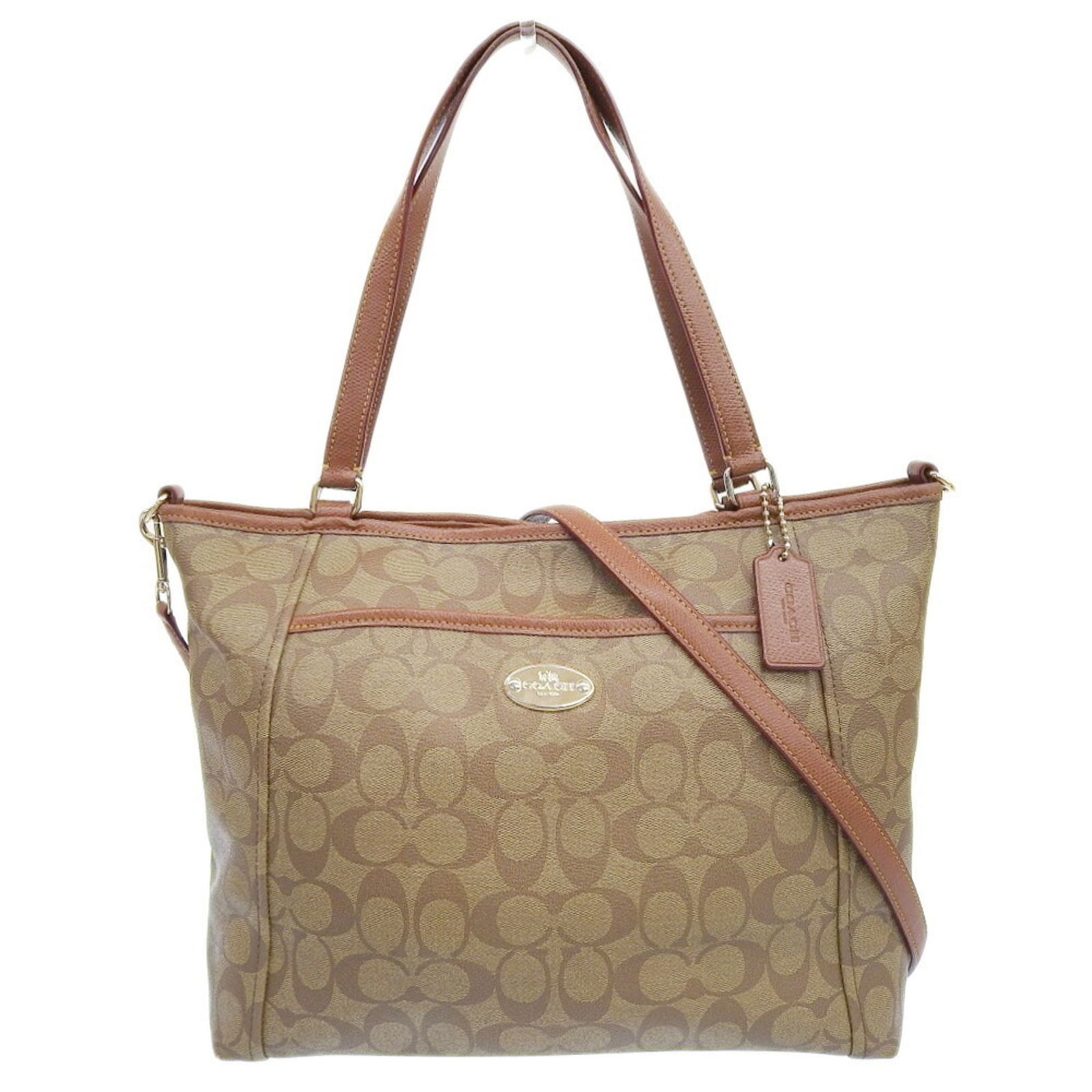 Coach COACH Signature Tote Bag Shoulder Brown F33998: Coach COACH Signature Tote Bag Shoulder Brown F33998 Brand: Coach Line: Signature Model: F33998 Type: Shoulder bag Tote bag Material: Coated canvas Coated canvas: Color: Brown Closure: Zipper Gender: