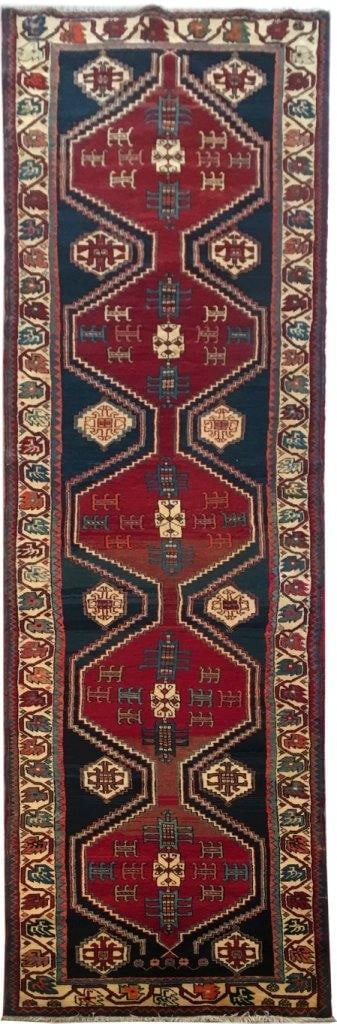 3 x 14 Red Persian Hamadan Rug: 3 x 14 Red Persian Hamadan Rug Free continental US Shipping Size in Feet: Width: 3 x Length: 14 Size in Inches: Width: 36 in x Length: 168 in Colors: Red Black Ivory Weave: 100% Handmade Pile: 3/8 Woo