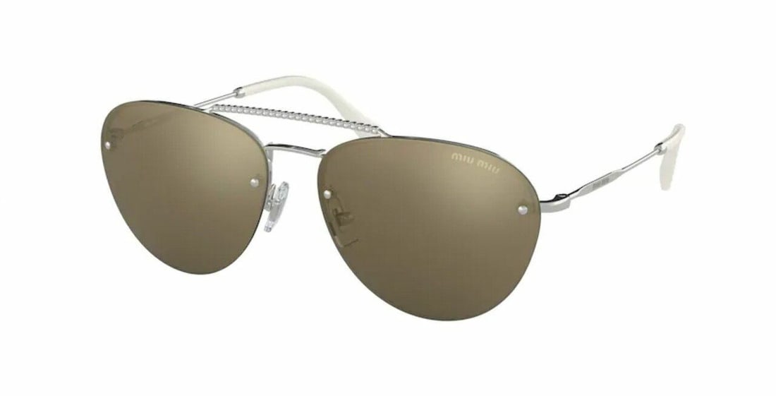 MIU MIU SMU 54U 1BC-1C0 Silver Pilot Womens 59 mm Sunglasses: MIU MIU SMU 54U 1BC-1C0 Silver Pilot Womens 59 mm Sunglasses Lens Material: Plastic Style: Aviator Temple Length: 140 mm Theme: Metal Lens Technology: Mirrored Type: Sunglasses Features: Lightweight Y