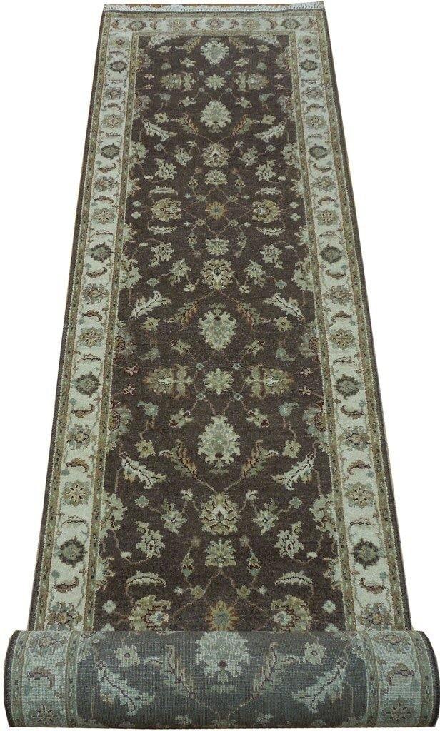 BROWN 3 x 14 Vegetable Dyed Runner Rug: BROWN 3 x 14 Vegetable Dyed Runner Rug Free continental US Shipping Size in Feet: Width: 3 x Length: 14 Size in Inches: Width: 36 in x Length: 168 in Colors: Brown Ivory Weave: 100% Handmade Pile: woo