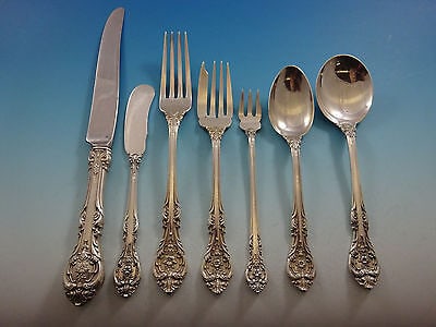 King Edward by Gorham Sterling Silver Flatware Set For 8 Service 63 Pieces: King Edward by Gorham Sterling Silver Flatware Set For 8 Service 63 Pieces Pre-Owned PLEASE NOTE: LOCAL PICK UP IS NOT AN OPTION AND ALL ITEMS IN THIS AUCTION MUST BE SHIPPED. We offer Free Shipping f