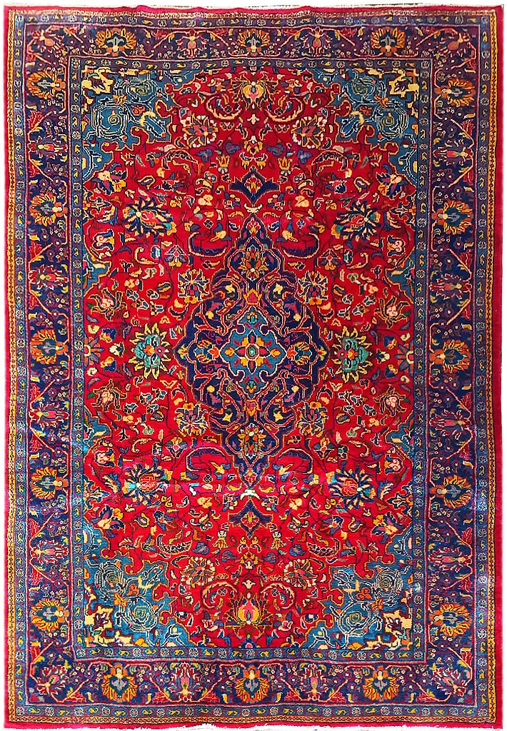 8 x 11 Persian Sarouk Mahallat Rug Dense Durable: 8 x 11 Persian Sarouk Mahallat Rug Dense Durable Free continental US Shipping Size in Feet: Width: 8.4 x Length: 11.5 Size in Inches: Width: 100 in x Length: 137 in Rug Type: Area Rug Colors: red Blue