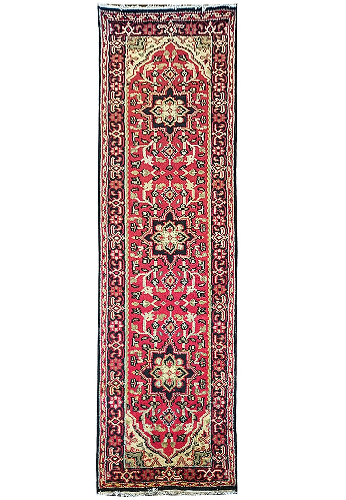 10 NEW HERIZ RUNNER BRICK RED WOOL HANDMADE RUG: 10 NEW HERIZ RUNNER BRICK RED WOOL HANDMADE RUG Free continental US Shipping Size in Feet: Width: 2.6 x Length: 9.11 Size in Inches: Width: 30 in x Length: 119 in Rug Type: Area Rug Colors: Brick red 