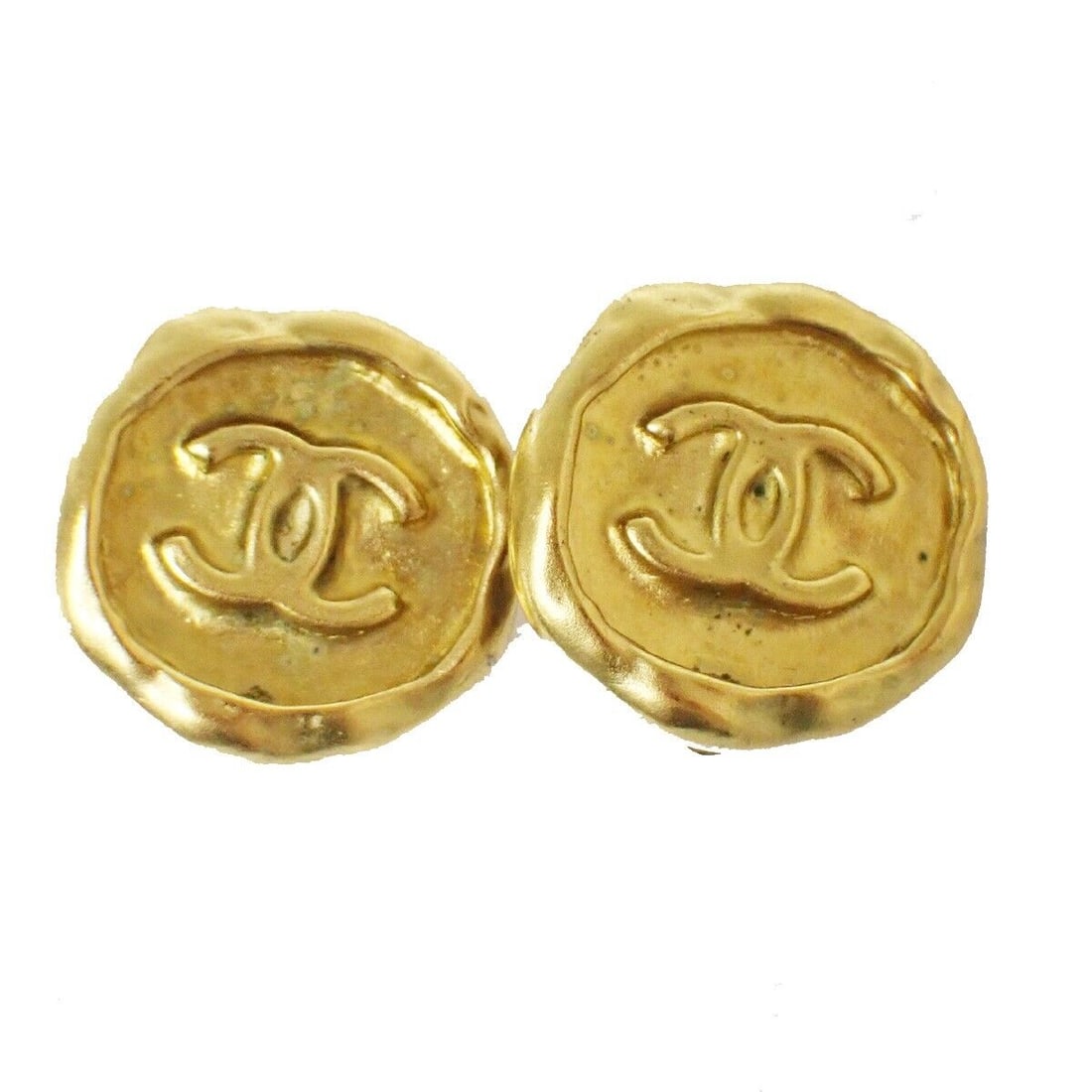 Chanel Coco Mark: Chanel Coco Mark Brand: Chanel Model: Coco Mark Color: Gold Material: Gold Plated Dimensions: W 2.5 x H 2.5 Country of Origin: France Comments: Introducing the CHANEL Coco Mark Round Earrings a stunni