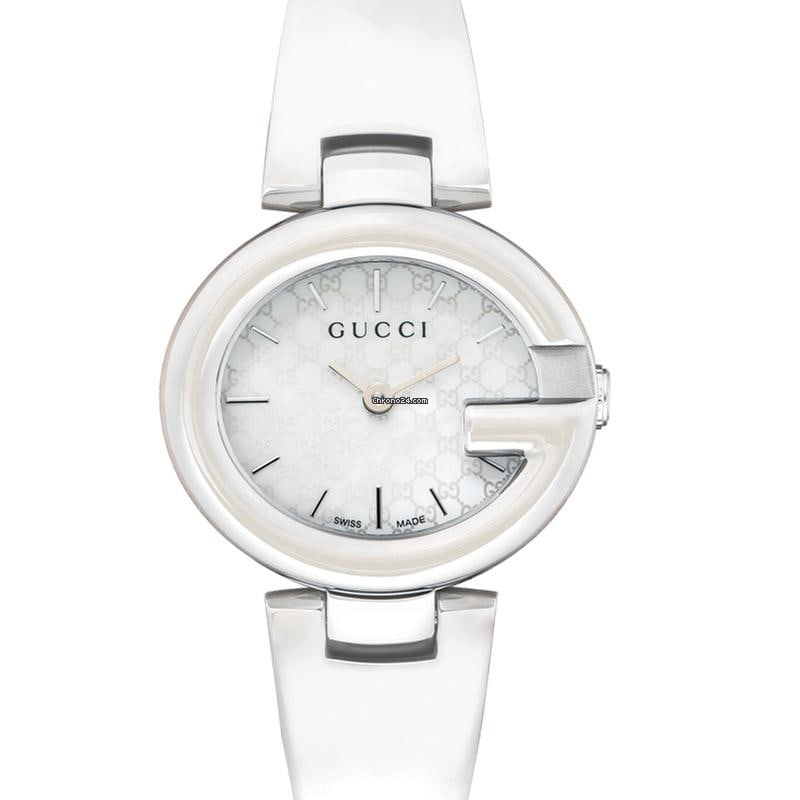Gucci YA134511 - Guccissima Quartz White Dial Stainless Steel Ladies Watch: Gucci YA134511 - Guccissima Quartz White Dial Stainless Steel Ladies Watch Brand: Gucci Dealer product code: 31205A Movement: Quartz Case material: Steel Bracelet material: Steel Year of production: U