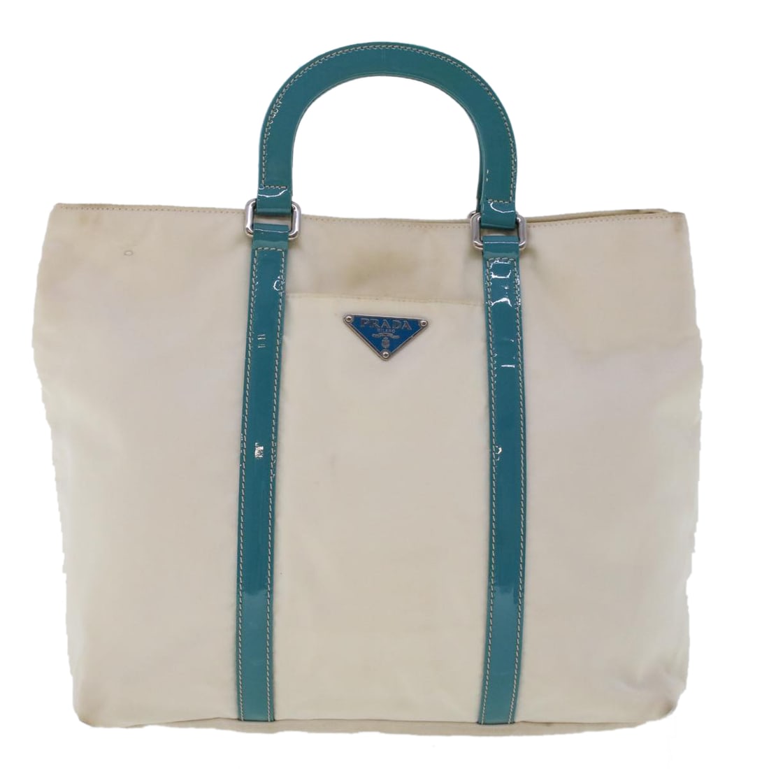 Prada: Prada Brand: Prada Model: Color: White Material: Synthetic Dimensions: W27cm x H24cm x D9cm Country of Origin: Italie Comments: Immerse yourself in the realm of luxury fashion with this stunning Prada