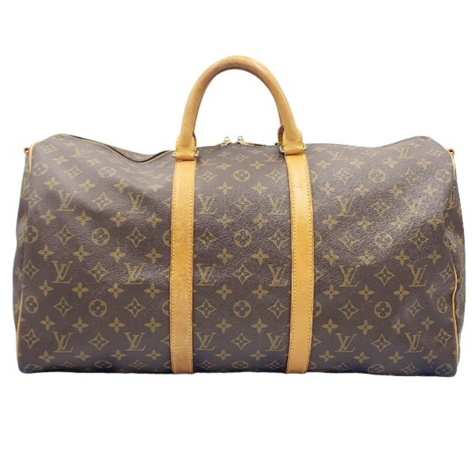 Louis Vuitton Keepall 50: Louis Vuitton Keepall 50 Brand: Louis Vuitton Model: Keepall 50 Color: Brown Material: Canvas Dimensions: L50cm x W29cm x D23 cm Country of Origin: France Comments: Louis Vuitton's Keepall 50 bag is o