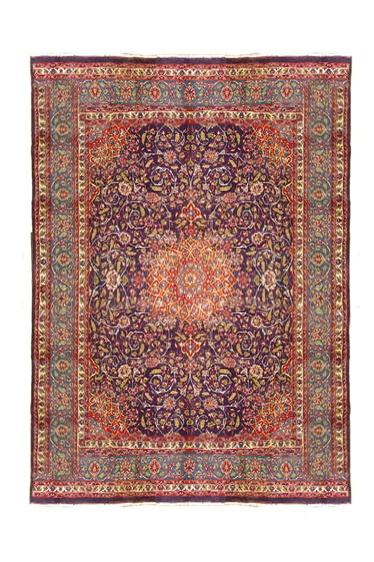 10 x 13 UNUSUAL Persian SAROUK Rug DARK INDIGO: 10 x 13 UNUSUAL Persian SAROUK Rug DARK INDIGO Free continental US Shipping Size in Feet: Width: 10 x Length: 13 Size in Inches: Width: 120 in x Length: 156 in Colors: Dark Indigo Peacock Blue Weave: 