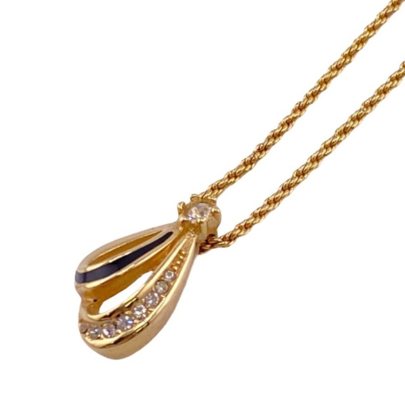 Christian Dior Dior Drop Necklace Gold Women's Z0005272: Christian Dior Dior Drop Necklace Gold Women's Z0005272 Brand: Christian Dior Necklace Type: Necklace Gender: Women Color: Gold Stone: Rhinestone Season: Vintage Neck Circumference: 42 cm / 16.53 Pend