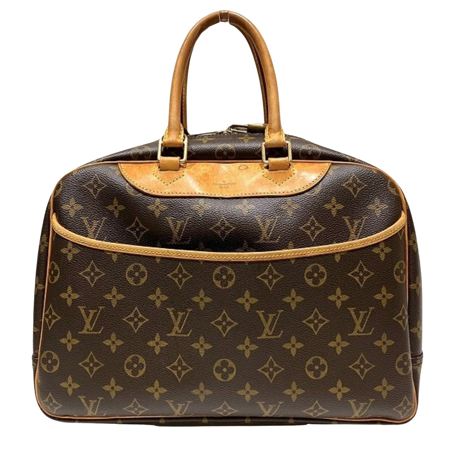Louis Vuitton Deauville: Louis Vuitton Deauville Brand: Louis Vuitton Model: Deauville Color: Brown Material: Canvas Dimensions: 25cm x 35cm x 14cm Comments: Louis Vuitton Deauville Handbag is a unisex design suitable for bot