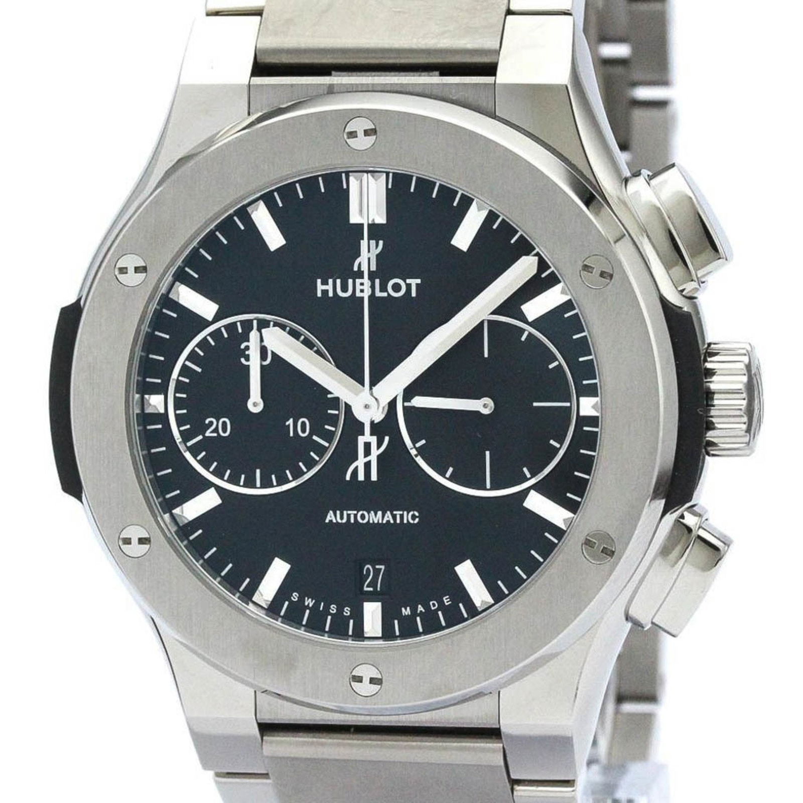 HUBLOT Classic Fusion Aerofusion Chronograph Watch 520.NX.1170.NX BF562261: HUBLOT Classic Fusion Aerofusion Chronograph Watch 520.NX.1170.NX BF562261 Brand: Hublot Line: Classic Fusion Model: 520.NX.1170.NX Type: Wristwatch Style: Sport Gender: Men Material (Case): Titanium