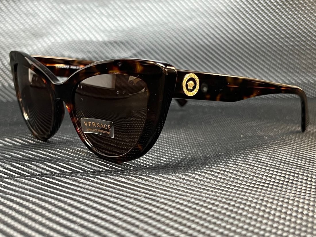 VERSACE VE4388 108 73 Havana Womens Sunglasses 54 mm: VERSACE VE4388 108 73 Havana Womens Sunglasses 54 mm Lens Technology: Anti-Reflective Polarized Frame Color: Brown Type: Sunglasses Lens Material: Plastic Frame Material: Plastic Acetate Metal Style: