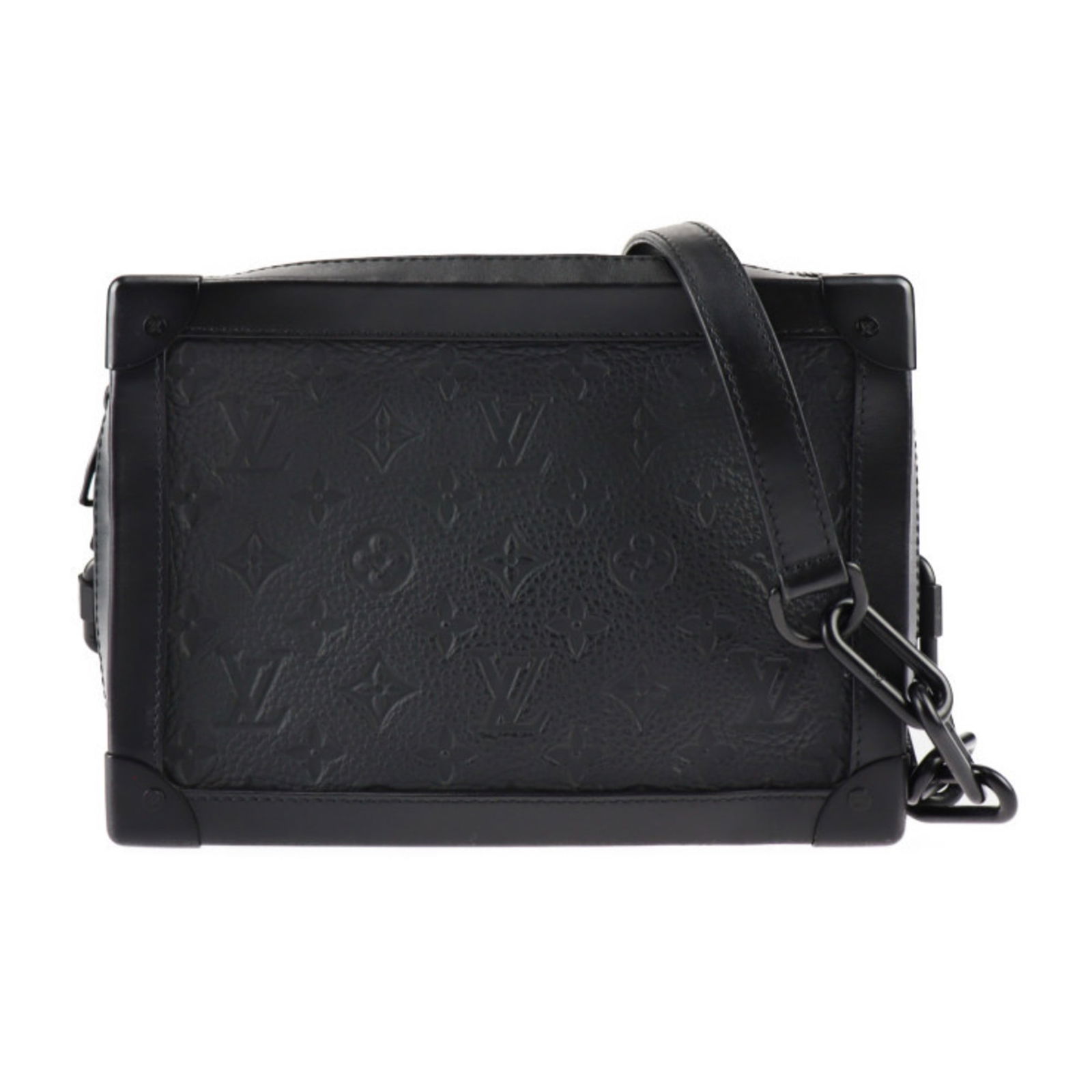 LOUIS VUITTON Soft Trunk Monogram Shoulder Bag M55700 Taurillon Leather Black Chain Vuitton: LOUIS VUITTON Soft Trunk Monogram Shoulder Bag M55700 Taurillon Leather Black Chain Vuitton Brand: Louis Vuitton Model: M55700 Type: Handbag Shoulder bag Tote bag Color: Black Closure: Zipper Gender: