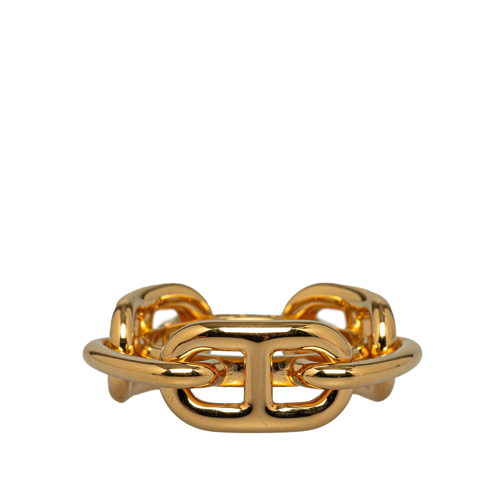 Hermes Regate Scarf Ring: Hermes Regate Scarf Ring The Regate scarf ring features gold-tone hardware. Brand: Hermes Model: Regate Scarf Ring Origin: France Category: Accessories Color: Gold Style: Material: Metal Condition: AB