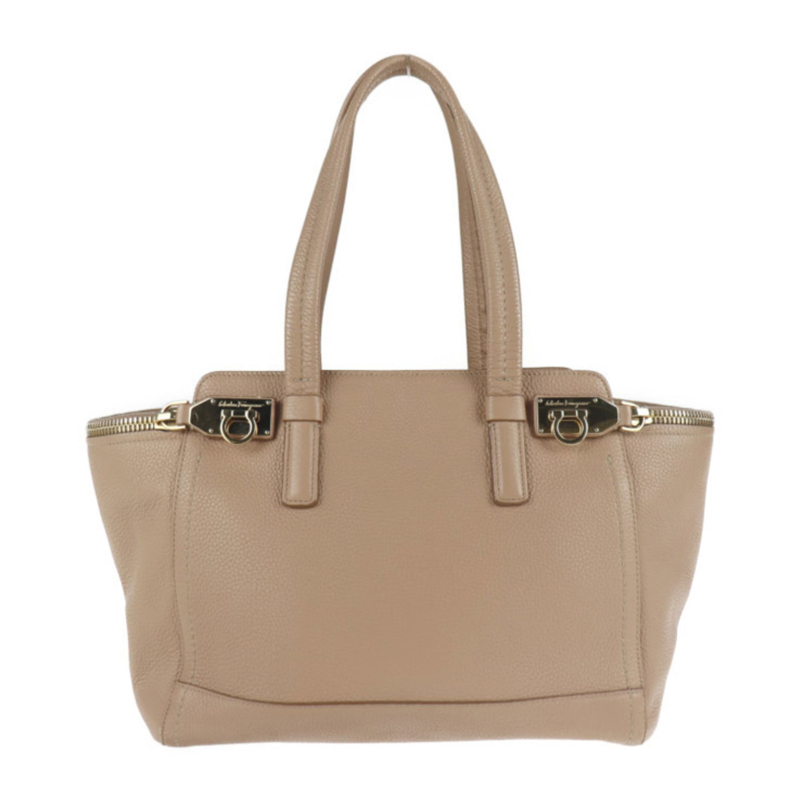 Salvatore Ferragamo Ariana Gancini Handbag 21 D698 Calf Pink Beige Shoulder Tote: Salvatore Ferragamo Ariana Gancini Handbag 21 D698 Calf Pink Beige Shoulder Tote Brand: Salvatore Ferragamo Line: Gancini Type: Handbag Shopping bag Shoulder bag Tote bag Color: Beige Pink beige Closu