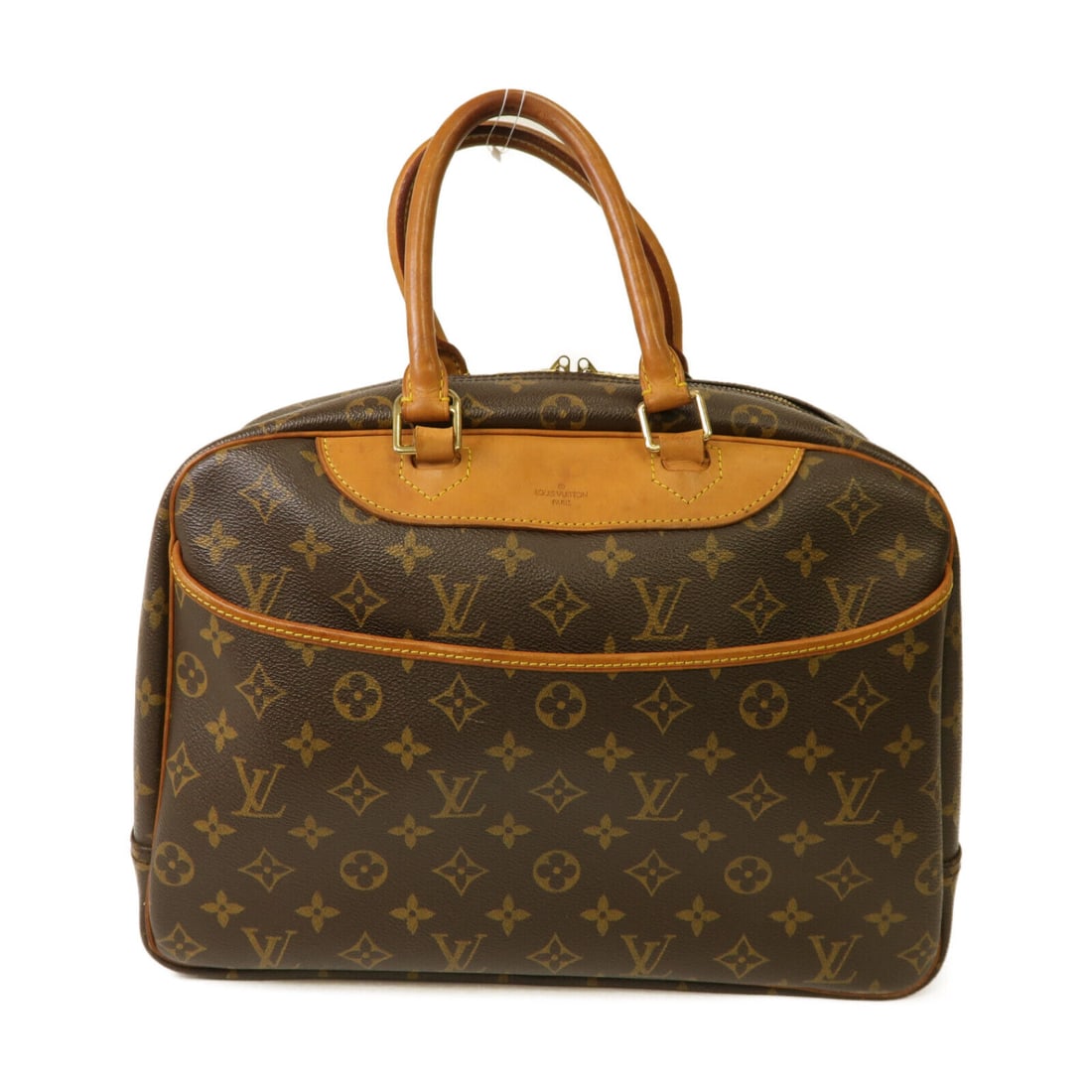 LOUIS VUITTON LV GHW Deauville GM Handbag M47270 Monogram Brown: LOUIS VUITTON LV GHW Deauville GM Handbag M47270 Monogram Brown Style: Handbag Exterior Material: PVC coated canvas Exterior Color: Brown Bag Height: 9.8 Bag Depth: 5.1 Bag Length: 13.4 Size Type: Reg