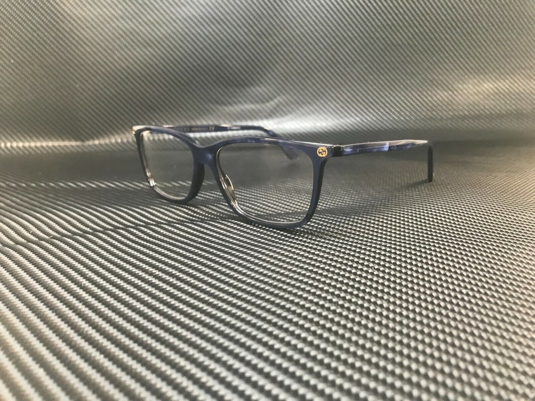 GUCCI GG0094O 005 Blue Womens Eyeglasses Frame 52 mm: GUCCI GG0094O 005 Blue Womens Eyeglasses Frame 52 mm Style: Rectangle Temple Length: 140 mm Lens Socket Width: 52 mm Type: Eyeglasses Features: Full Rim Year Manufactured: 2020-2029 Bridge Width: 14 m