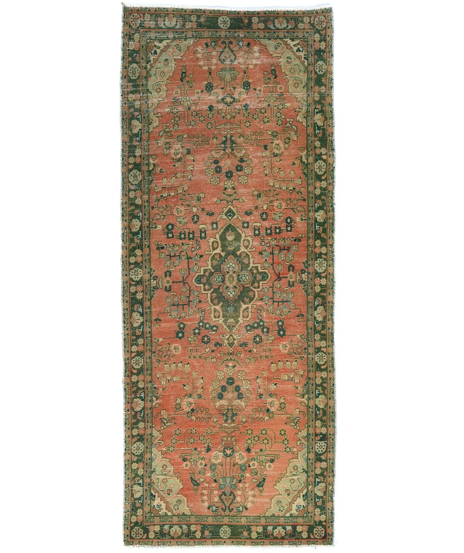 Vintage Antique Muted Tribal 36X9 Vintage Oriental Runner Rug Hallway Carpet: Vintage Antique Muted Tribal 36X9 Vintage Oriental Runner Rug Hallway Carpet Free continental US Shipping Type: Runners Color: Muted Colors: Bittersweet Red Olive Cream Blue Cream etc Size: 3"6 X 8"10