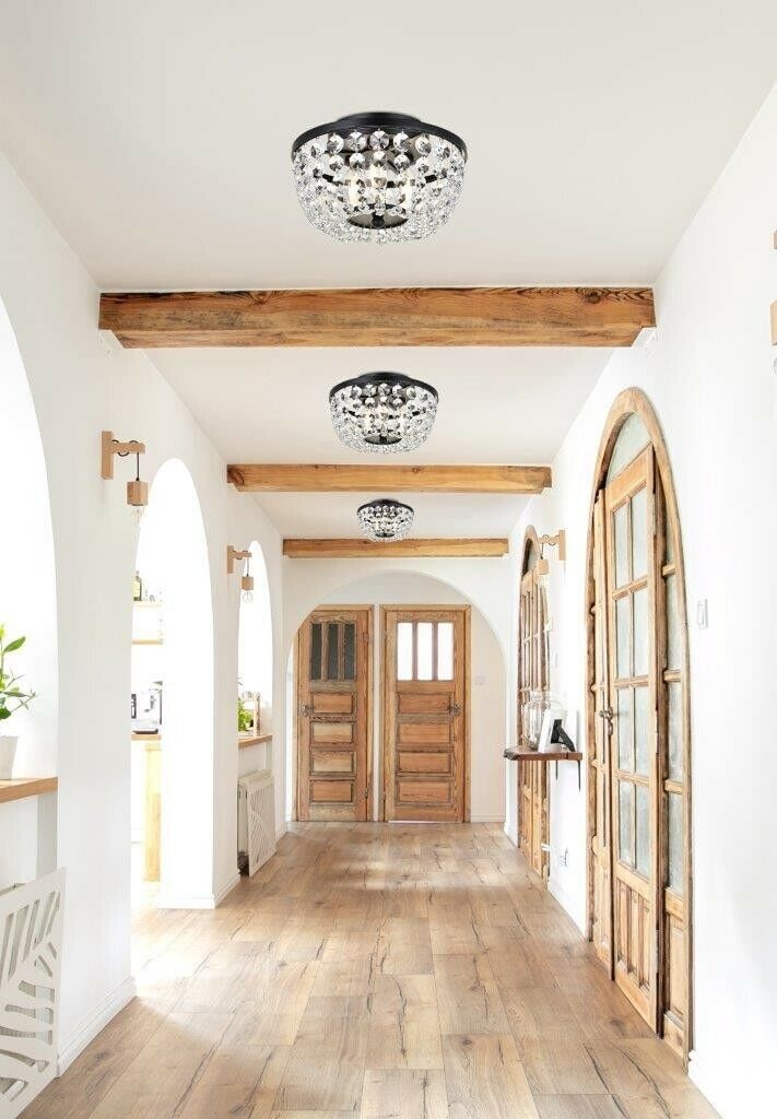 BLACK CLEAR DINING ROOM BEDROOM HALLWAY CRYSTAL FLUSH MOUNT LIGHTING 3 LIGHT 10": BLACK CLEAR DINING ROOM BEDROOM HALLWAY CRYSTAL FLUSH MOUNT LIGHTING 3 LIGHT 10" Cord Color: Black Number Of Lights: 3 Item Height: 6.5" Item Width: 10" Assembly Required: Yes Sensor Type: Light Warra